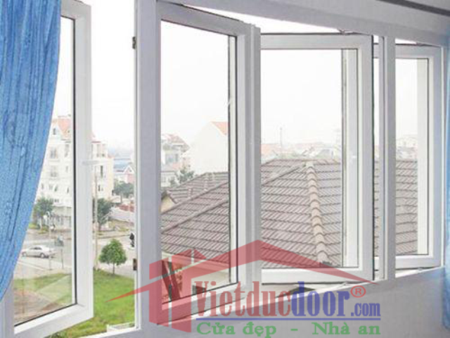 Cửa nhựa lõi thép cửa sổ 4 cánh mở quay