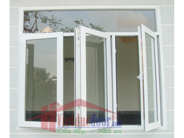 Cửa nhựa lõi thép cửa sổ 3 cánh mở quay