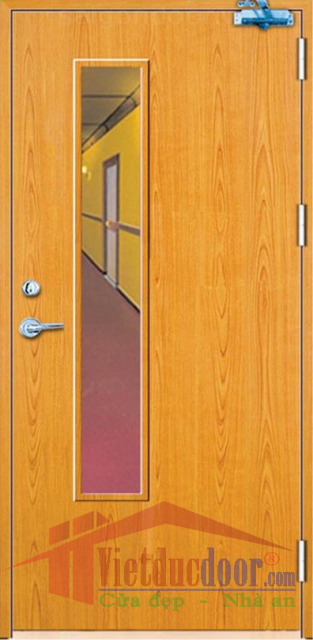 Cửa Gỗ MDF Veneer VD.P1GL-Ash