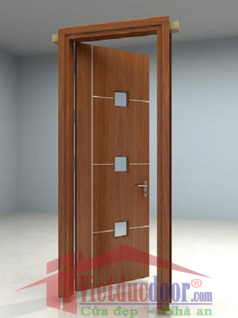 Cửa Gỗ MDF Veneer VD.P1G3R4b-Xoan Đào