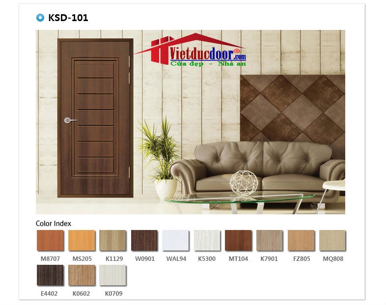 Cửa Nhựa Phòng Ngủ KSD-101