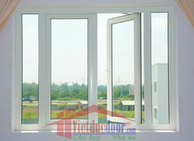 Cửa nhựa lõi thép cửa sổ 2 cánh mở quay