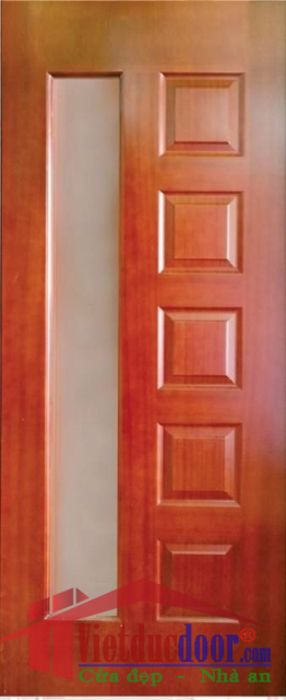 Cửa Gỗ HDF Veneer VD.6GL-Căm Xe